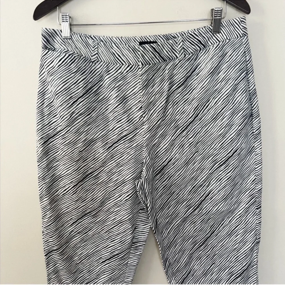 Kate Spade Saturday Zebra Print Cropped Trouser Pants Black/White Size 10